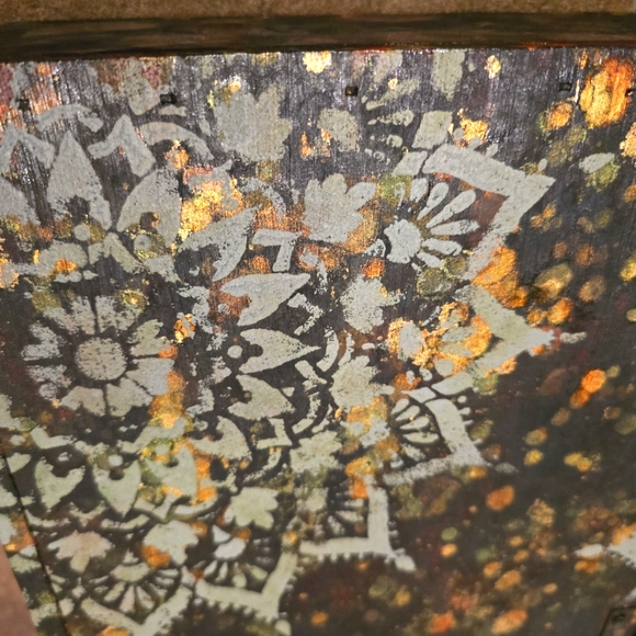 HANDCRAFTED Upcycled Wood Wine Box HANDPAINTED Barwear Travel Picnic Festival - Picture 16 of 17